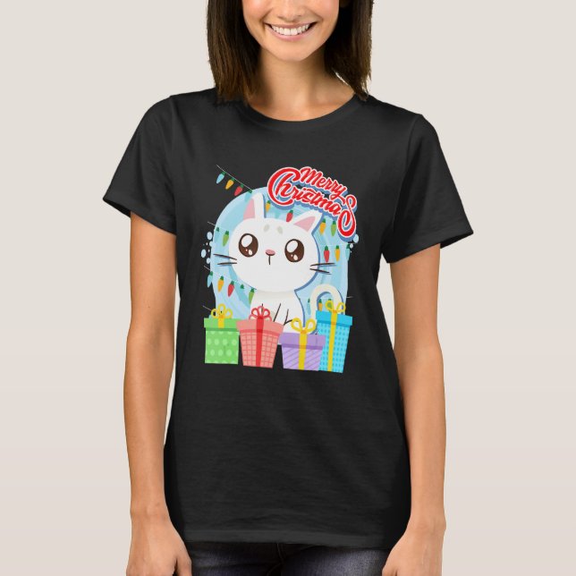 Merry Catmas-katter barn 1 T Shirt (Framsida)