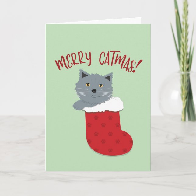 Merry Catmas Kort (Framsida)