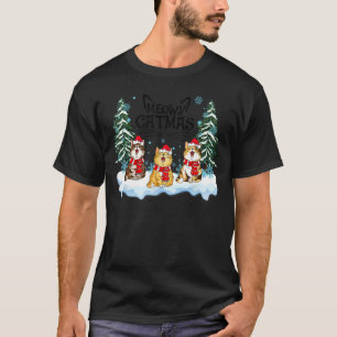 Merry Catmas Meowy Cutes Santa Hat Cat Chris T Shirt