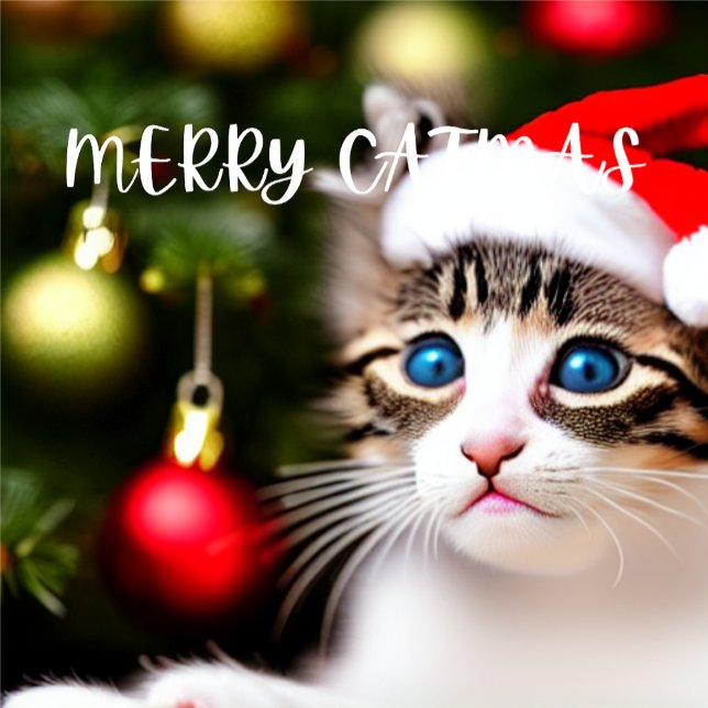Merry Catmas Purrfect julkort (Skapare uppladdad)