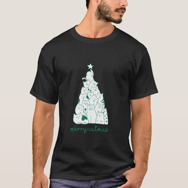 Merry Catmas Shirt Merry Catmas Sweater Cat Kristu T (Framsida)