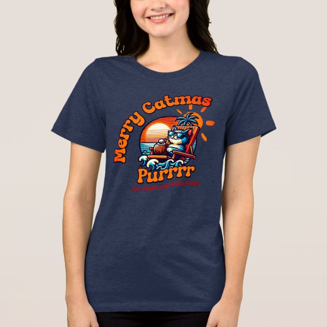 Merry Catmas Women's T-shirt (Framsida)