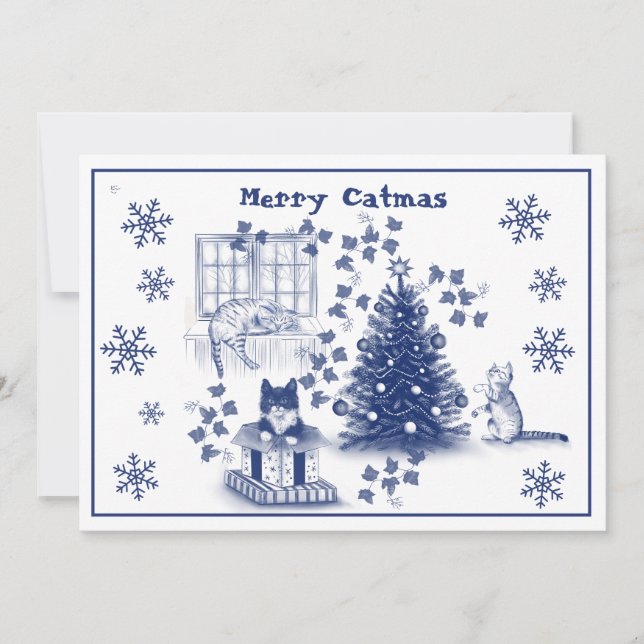 Merry Catmus - Julkort (Framsida)