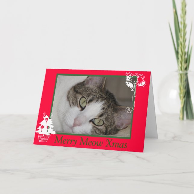 Merry Cats Meow-jul Helgkort (Framsida)