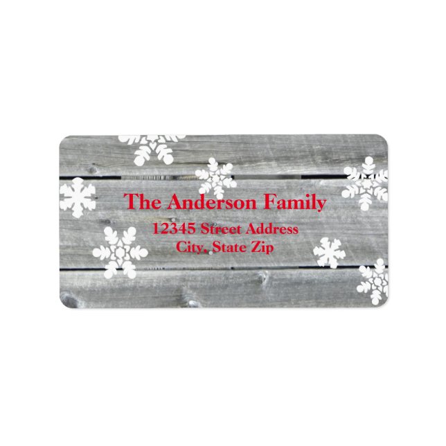 Merry Cheer Old Wood - adressetikett (Framsidan)