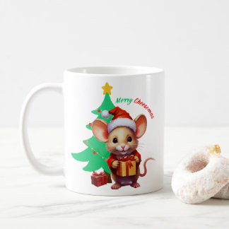 Merry Cheesemas - Cute Mouse - Kaffemugg