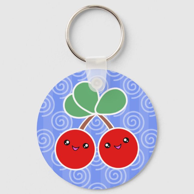Merry Cherries Kawaii Keychain Nyckelring (Framsida)