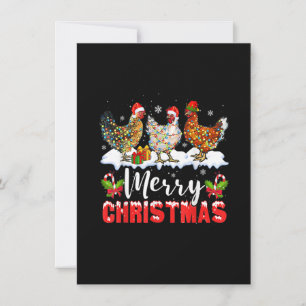 Merry Chickenmas Chicken Julgran Funny Julafton Inbjudningar