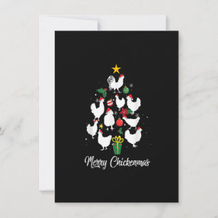 Merry Chickenmas Chicken Julgran Funny Julafton Inbjudningar