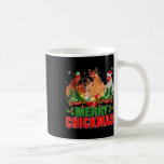 Merry Chickmas Chickens Santa Hat Farmers Christma Kaffemugg<br><div class="desc">Merry Chickmas Chickens Santa Hat Farmers jul Julafton Pjs</div>