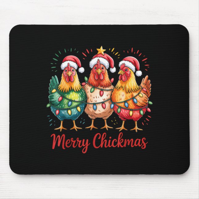 Merry Chickmas Christmas Chicken Santa Hat Chicken Musmatta (Framsidan)