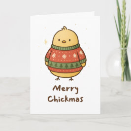 Merry Chickmas - Funny Christmas Card Helgkort
