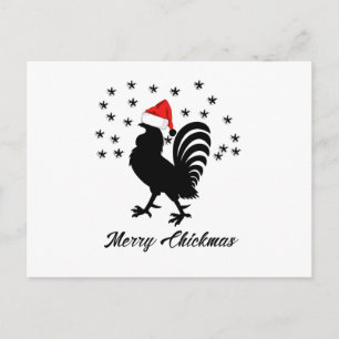 Merry Chickmas Funny jul Chicken Helg Vykort