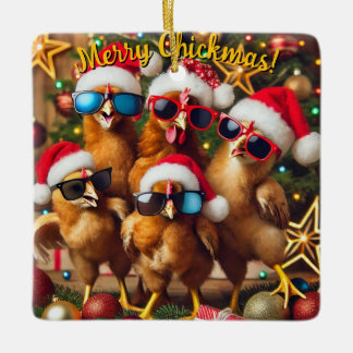 Merry Chickmas Julgransprydnad Keramik