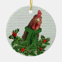 Merry Chickmas Julgransprydnad Keramik