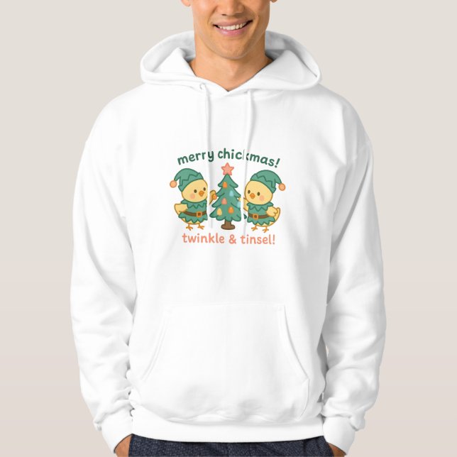 Merry Chickmass Chicken Christmas Sweatshirt |Cozy (Framsida)