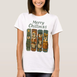 Merry Chillmas Cute Penguins T Shirt