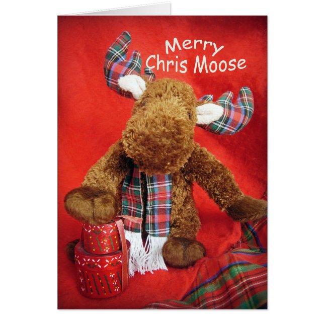 Merry Chris Moose Hälsningskort (Framsidan)