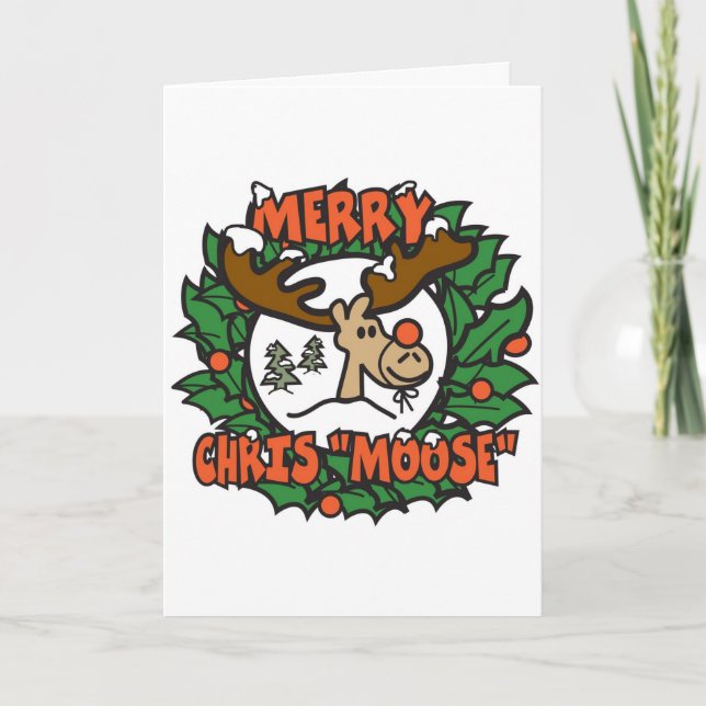 Merry Chris Moose Helgkort (Framsida)