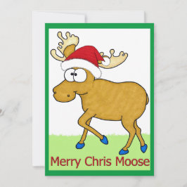 Merry Chris Moose jul Julkort