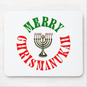 Merry Chrismanukah - jul Chanukah Menorah Musmatta