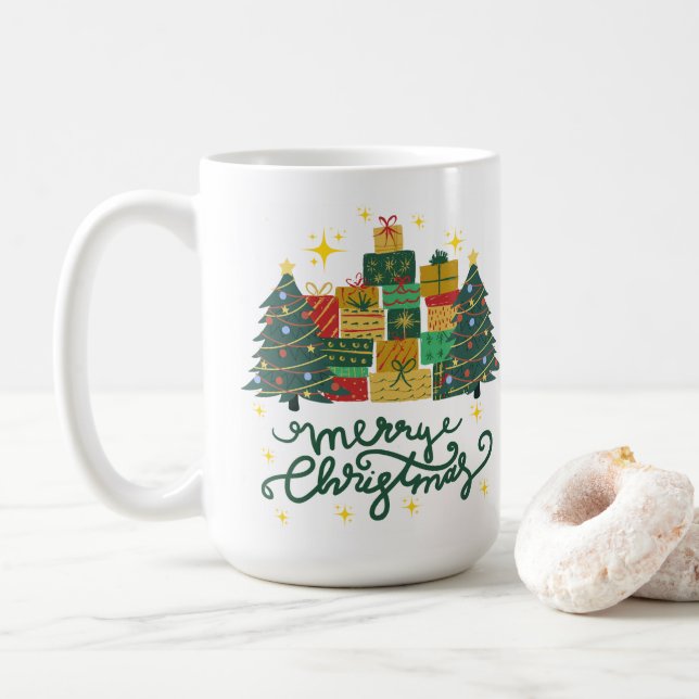 Merry Chrismas All-kaffe mugg 15oz (Med munk)