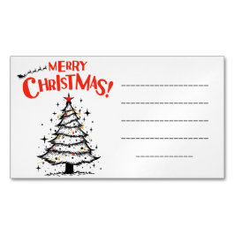 merry chrismas in u magnetiska visitkort