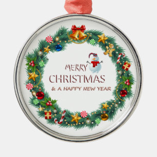 merry chrismas julgransprydnad metall