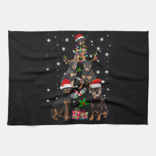 Merry chrismas min lilla ruttweiler kökshandduk