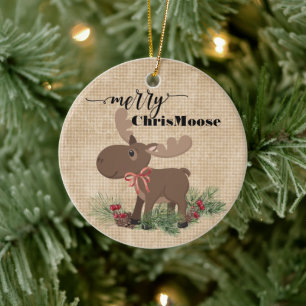 Merry ChrisMoose Julgransprydnad Keramik