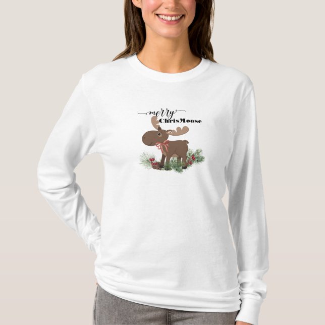 Merry ChrisMoose T Shirt (Framsida)