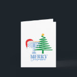 Merry Chrismukah Cute Foleting Card Kort<br><div class="desc">Merry Chrismukkah Design</div>