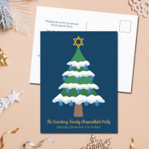 Merry Chrismukah Cute Hanukkah jul Party