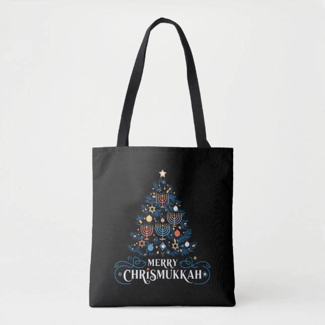 Merry Chrismukah Jewish Helgdag Hanukkah Tygkasse (Framsida)