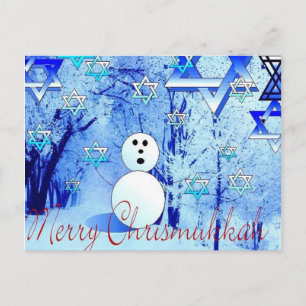 Merry Chrismukah Jewk Julpostkort Art Helg Vykort