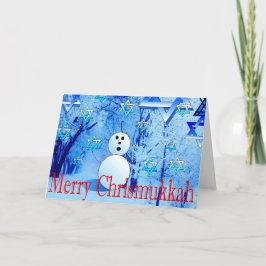 Merry Chrismukah Judao-Christian Greeting Card Helgkort