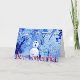 Merry Chrismukah Judeskt julhälsningskort Helgkort
