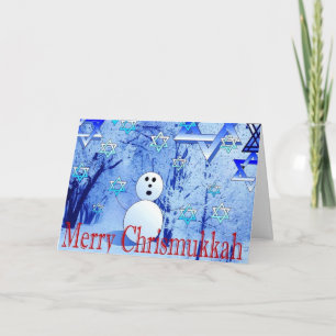 Merry Chrismukah Judeskt julhälsningskort Helgkort