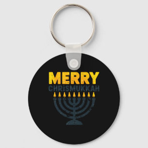 Merry Chrismukah jul Hanukkah Chanukiah Gif Nyckelring