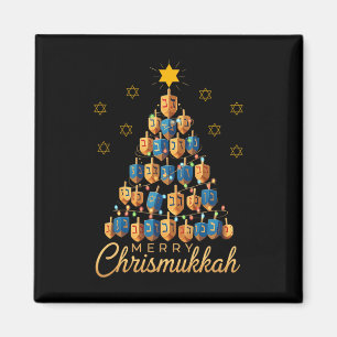 Merry Chrismukah Lycklig Chanukkah Dreidel Christm Magnet