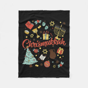 Merry Chrismukah Lycklig jul Hanukkah 1 Fleecefilt