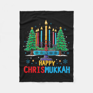 Merry Chrismukah Lycklig jul Hanukkah 3 Fleecefilt