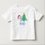 Merry Chrismukah Menorah och Santa Småbarn Shirt T Shirt<br><div class="desc">Modern Merry Chrismukkah-design med en David-stjärna på Julgran och en Santa Hat på Menorah.</div>