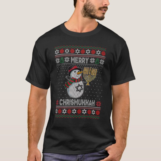 Merry Chrismukkah 2021 Lycklig Hanukkah God Jul Sn T Shirt (Framsida)