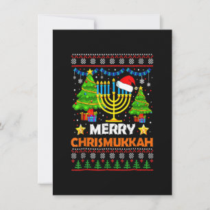 Merry Chrismukkah 2022 Lycklig Hanukkah, jul Sa Inbjudningar