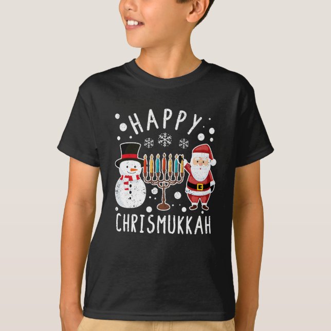 Merry Chrismukkah Christmas Hanukkah Christmas T Shirt (Framsida)