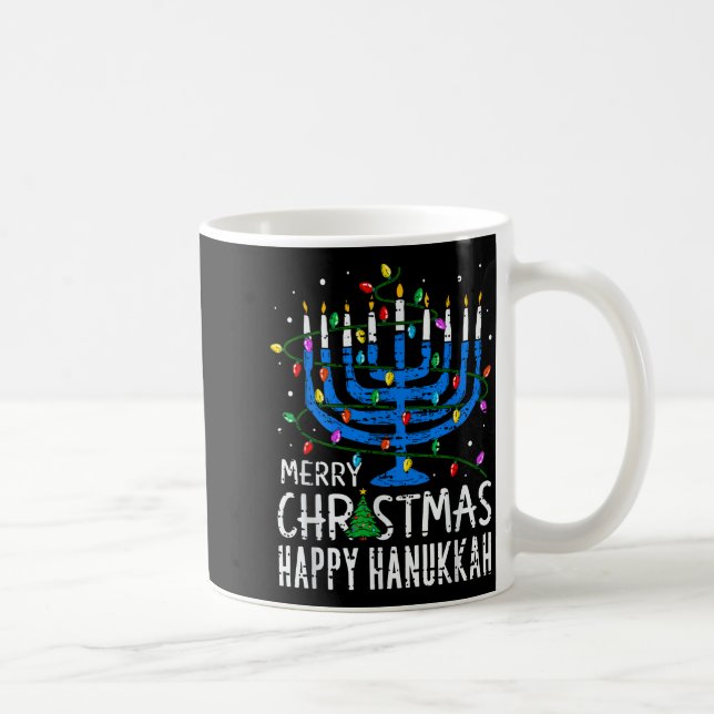 Merry Chrismukkah Happy Christmas Hanukkah Chanuka Kaffemugg (Höger)
