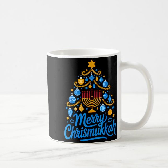 Merry Chrismukkah Holiday Hanukkah Family Matching Kaffemugg (Höger)