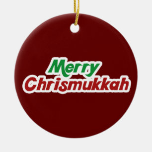 Merry Chrismukkah Julgransprydnad Keramik