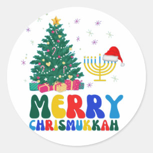 Merry Chrismukkah Runt Klistermärke